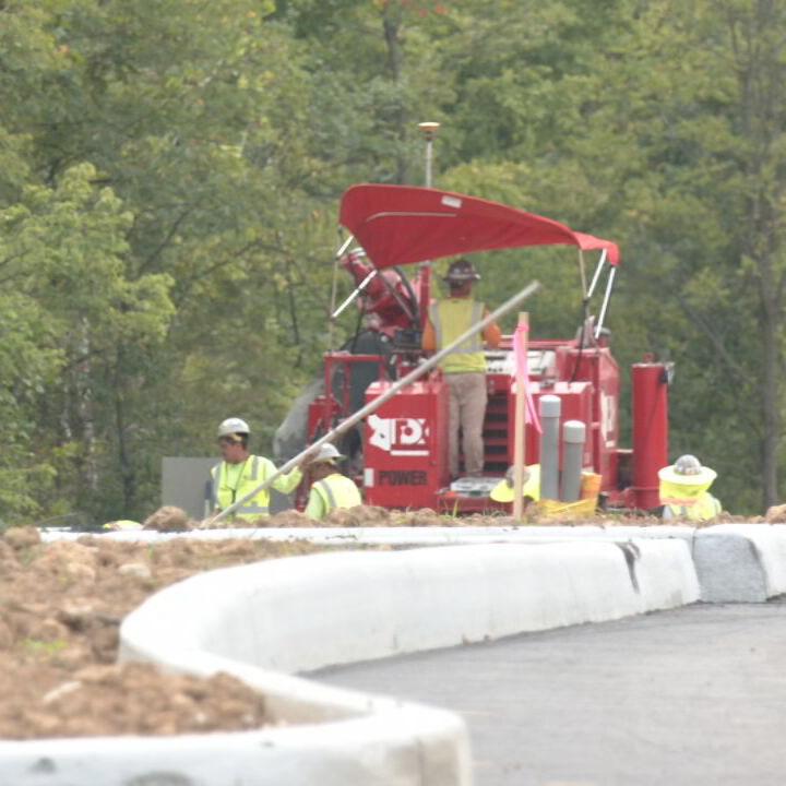 Sellersburg roundabout under construction